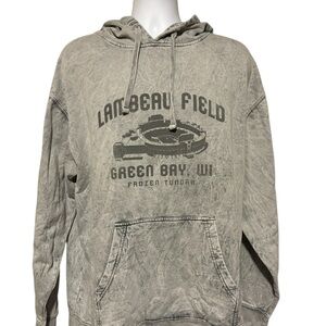 Lambeau Field Green Bay Men’s Gray Hoodie Sweatshirt XL